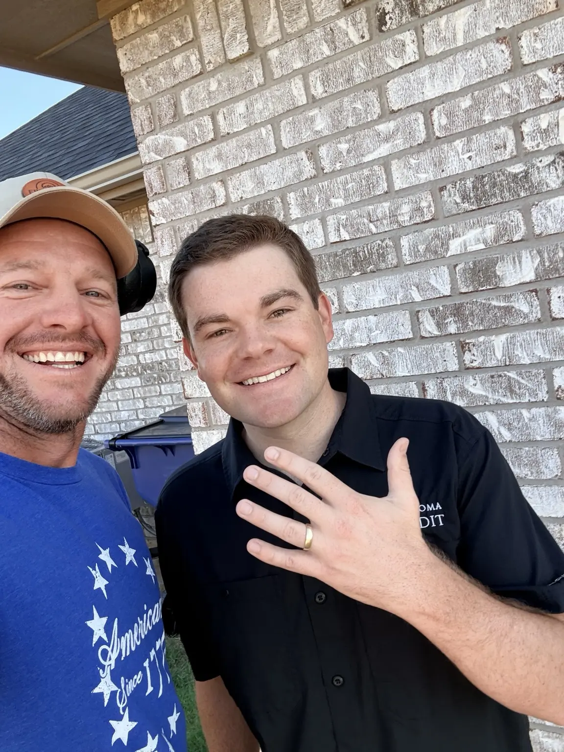Derik Keith with owner wearing recovered 18K gold ring