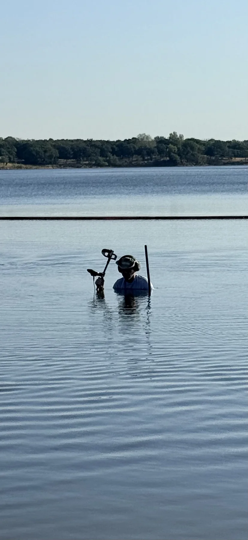 Water metal detecting search for a lost wedding ring in a Central Oklahoma lake