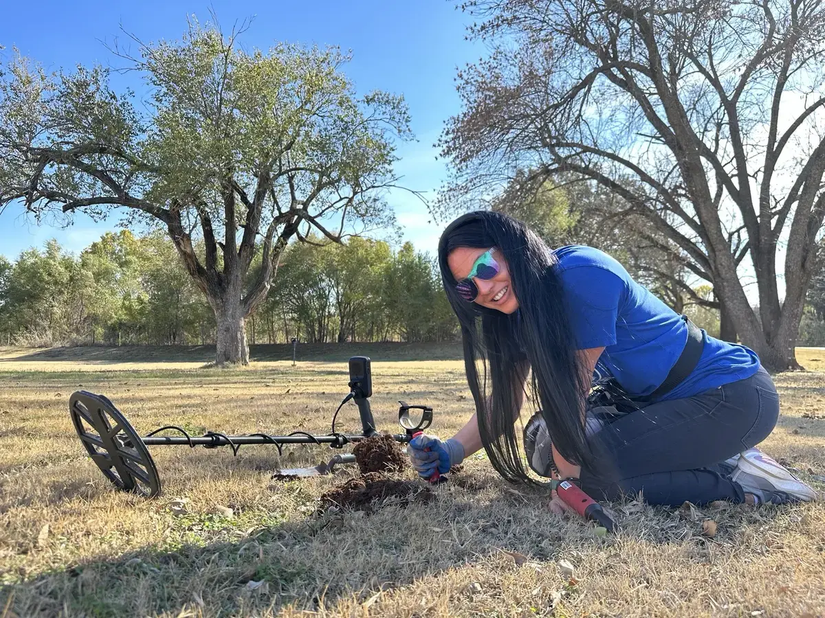 Crystal Keith assisting with a field recovery search