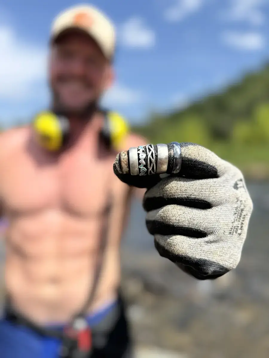 Several rings displayed after an Oklahoma river recovery search